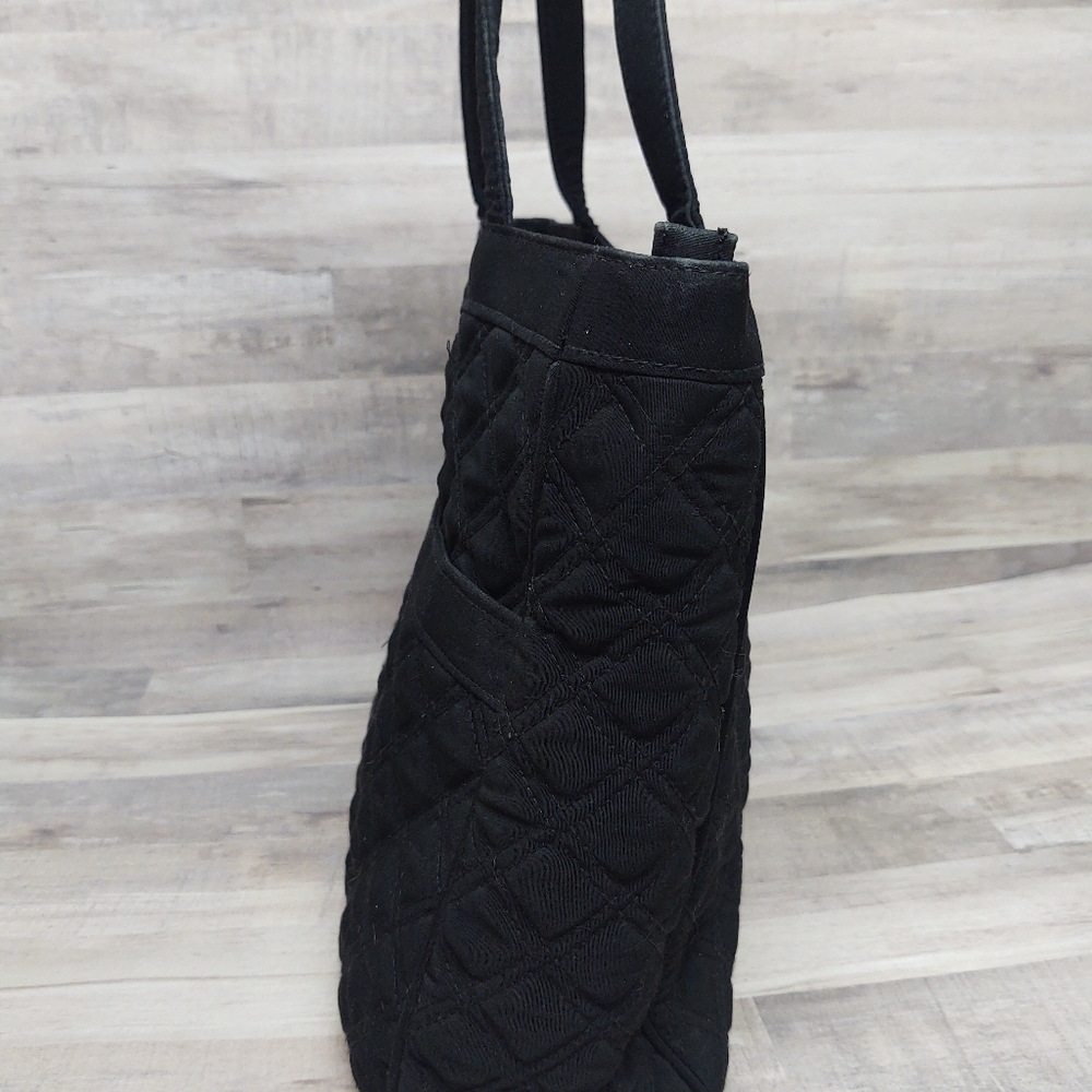 Vera Bradley~Microfiber Tote/Purse~Black - Picture 5 of 11